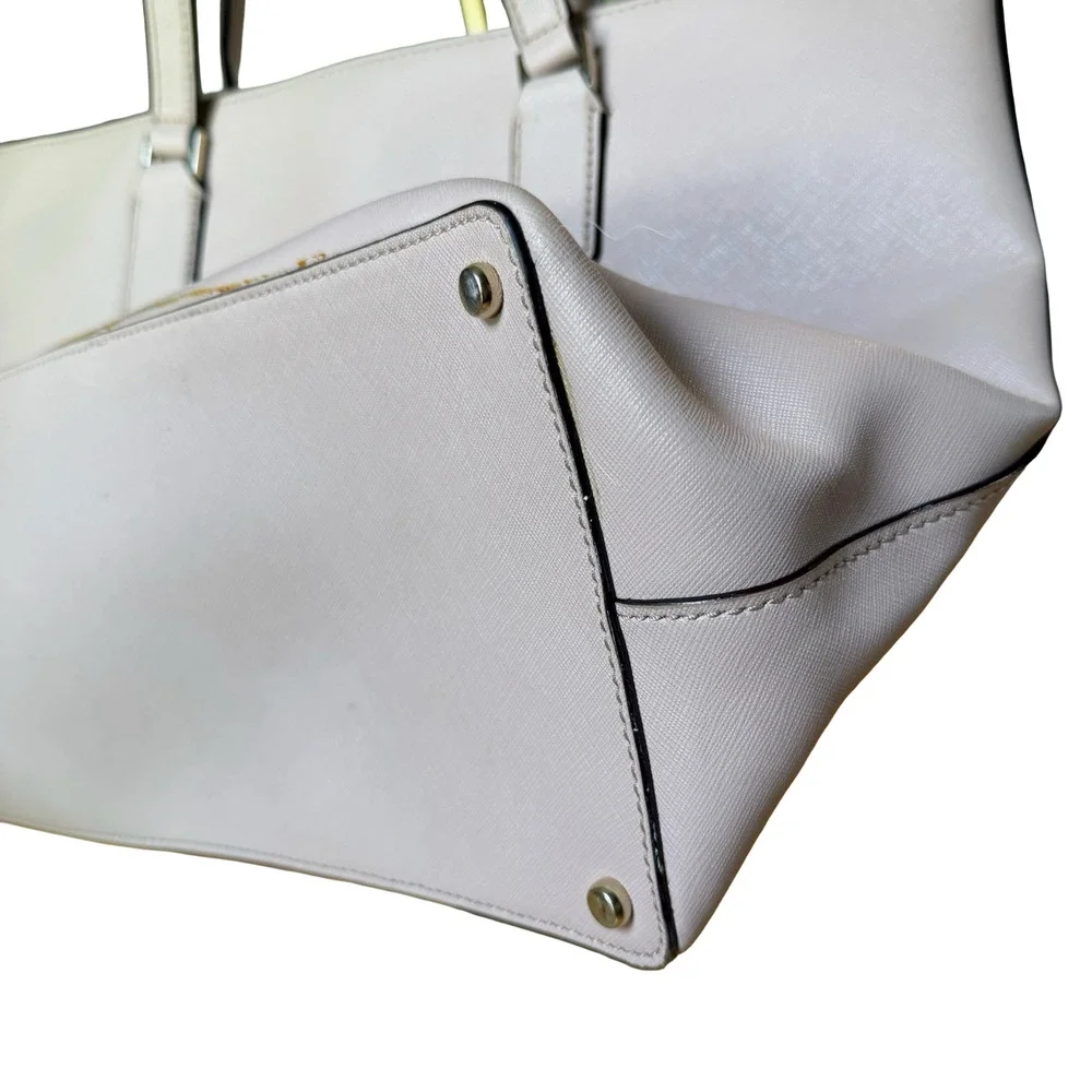 Kate Spade New York Light Pink Large Tote Shoulder Bag Purse Leather 16x11x6